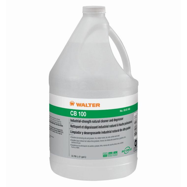 Walter Surface Technologies Walter 53G165 CB 100 Natural Water-Based Cleaner and Degreaser 3.78 Liter Liquid - WAL-53G165