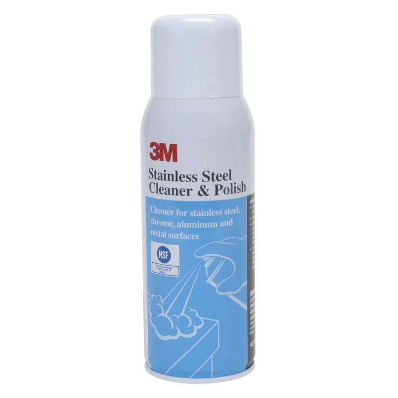 3M 3M™ Stainless Steel Cleaner & Polish 59158, 10 oz Aerosol, 12/Case - 70071313558-31180