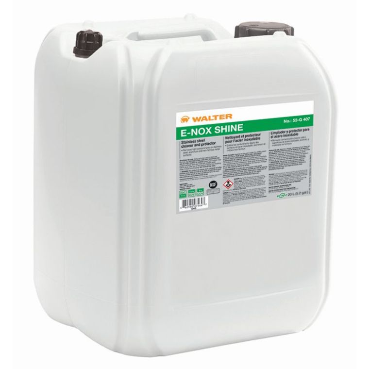 Walter Surface Technologies Walter 53G407 Bio-Circle E-Nox Shine Stainless Steel Cleaner/Protector 20 Liter - WAL-53G407