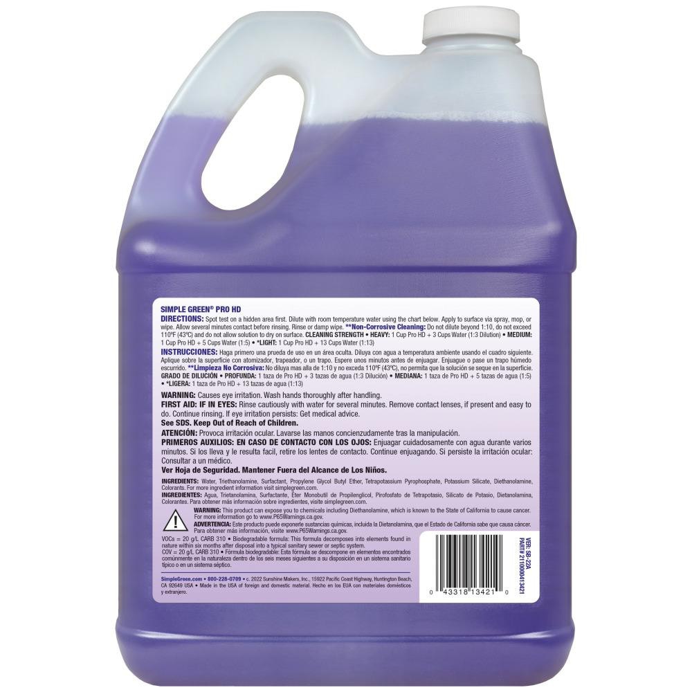 Simple Green Pro HD Heavy Duty Cleaner Concentrate, 1 gal Bottle - 63812101