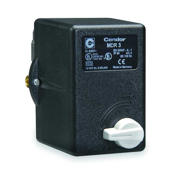 Interruptor de presión Condor Usa, (1) puerto, 3/8 pulgadas hembra, 3PST, 40 a 360 psi, Acción estándar - 31TE3EXX