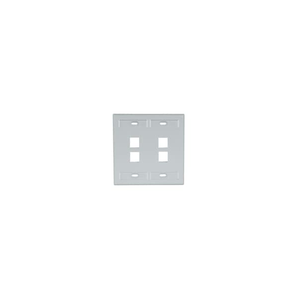 Leviton Number of Gangs: 2 High-Impact Plastic, Grey - 42080-4GP