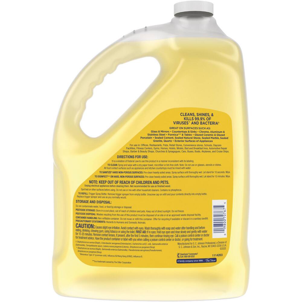 Windex All-Purpose Cleaner:  1 gal, Bottle,  Disinfectant - 2648590