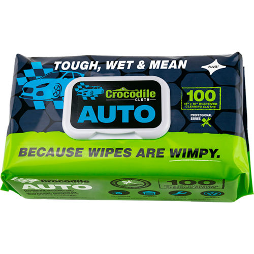 Crocodile Cloth Crocodile Cloth® Professional Auto Cleaning Cloth Wipes, 100 Wipes/Pack - Pkg Qty 6 - WBB2384169