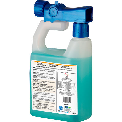 Nilodor Nilodor RTU Chute & Dumpster Wash, Citrus Scent, Quart Bottle, 6/Case - WBB2733030