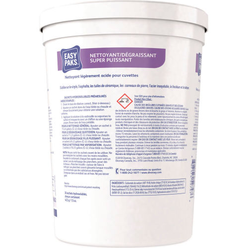Diversey Diversey™ Easy Paks® Heavy-Duty Cleaner/Degreaser, 1.5 oz. Pack, 72 Packs - 990682 - WBB260542