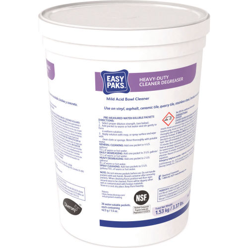 Diversey Diversey™ Easy Paks® Heavy-Duty Cleaner/Degreaser, 1.5 oz. Pack, 72 Packs - 990682 - WBB260542