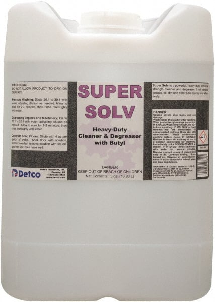 Detco Super Solv, 5 Gal Cube, Concentrated Alkaline & Butyl Cleaner/Degreaser - 33701905