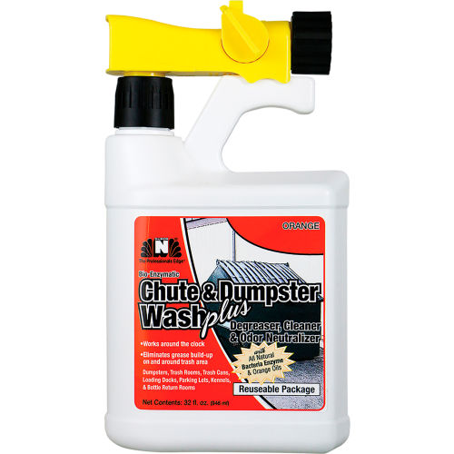 Nilodor Nilodor Bio-Enzymatic Chute & Dumpster Wash PLUS, Orange Scent, Quart Bottle, 6/Case - WBB2733063
