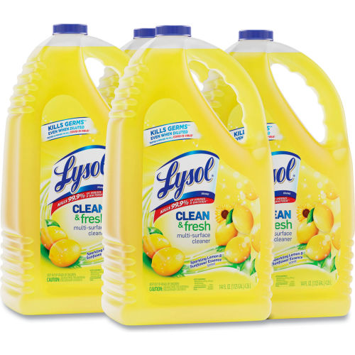 Lysol Lysol Clean and Fresh Multi-Surface Cleaner, Sparkling Lemon & Sunflower Essence, 144 oz. Bottle - WBB2685167