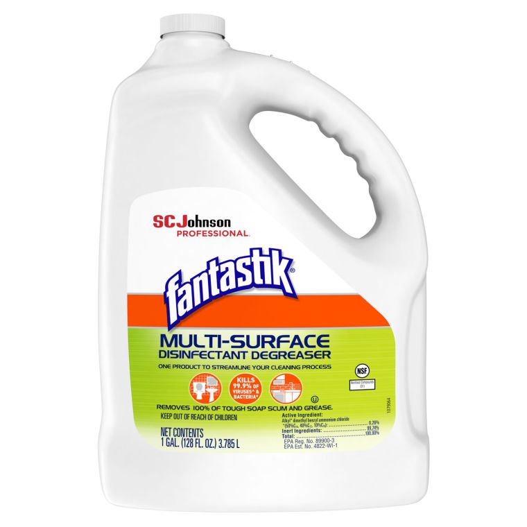 SC Johnson & Son Multi-Surface Disinfectant Degreaser, Pleasant Scent, 1 Gallon Bottle, 4/Carton - AF8023