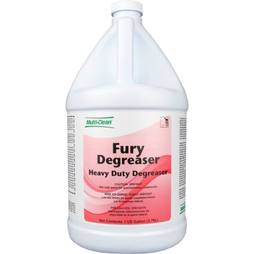 Multi-Clean Multi-Clean® FURY Heavy Duty Non-Corrosive Autoscrubber Degreaser- Unscented, Gal, 4 Bottles - WBB2328765