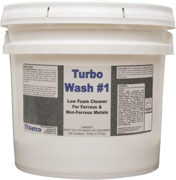 Detco Turbo Wash #1, 25 lb Pail, Powdered Low Foam Spray Cabinet Cleaner - 33701814