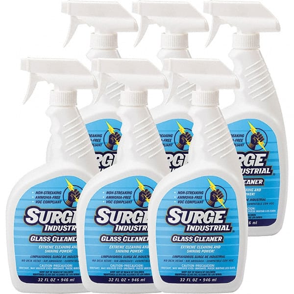 Surge Industrial Case of (6) 32-oz Spray Bottles Light Citrus Glass Cleaner - 42546994