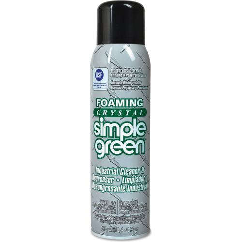 Simple Green Simple Green® Foaming Crystal Industrial Cleaner and Degreaser, 20 oz. Aerosol, 12 Cans/Case - WBB2685406