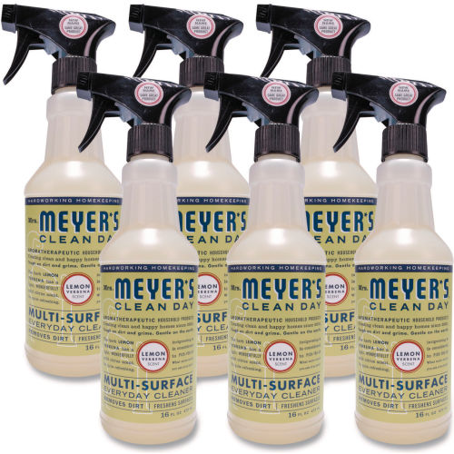 Mrs. Meyer's Mrs. Meyer's® Multi Purpose Cleaner, Lemon Scent, 16 Oz. Spray Bottle, 6/Carton - WBB3037657