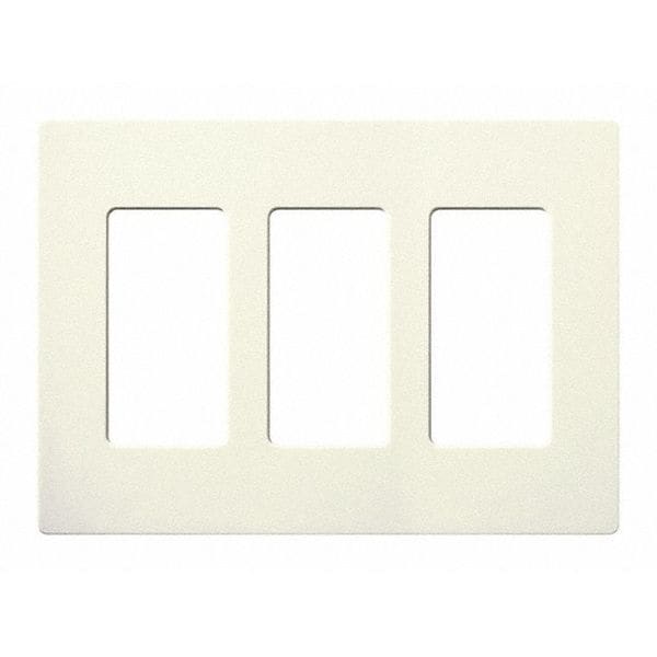 Lutron Designer Wall Plates, Number of Gangs: 3 Satin Finish, Biscuit - SC-3-BI