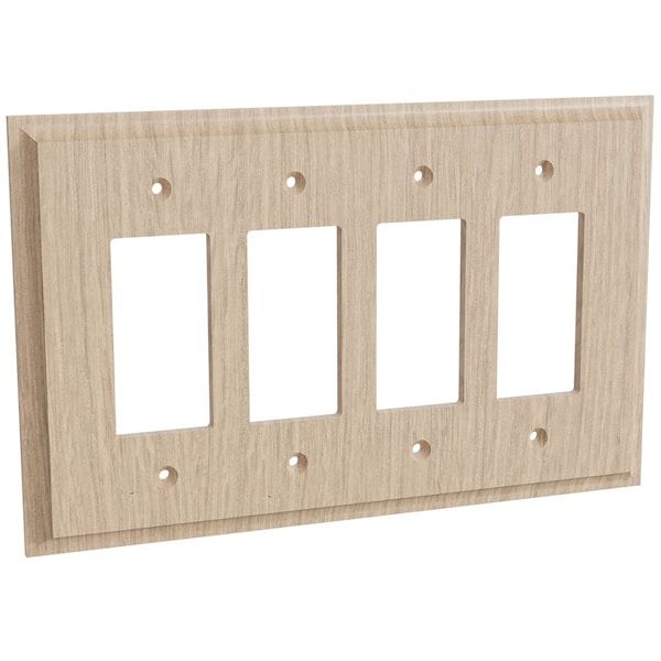 Designs Of Distinction Quad Levington Switch Plate - White Oak - 01454003WK1