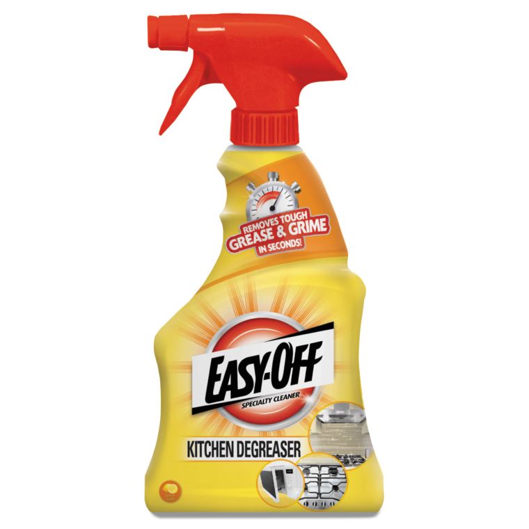 EASY-OFF Kitchen Degreaser, Lemon Scent, 16 Oz Spray Bottle, 6/Carton - AF7926