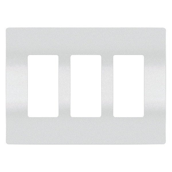 Zoro Select Rocker Wall Plate, Number of Gangs: 3 Plastic, Smooth Finish, White - RWP263W