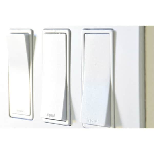 Zoro Select Rocker Wall Plate, Number of Gangs: 3 Plastic, Smooth Finish, White - RWP263W