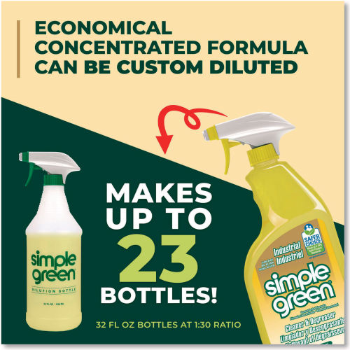 Simple Green Simple Green® Industrial Cleaner and Degreaser, Lemon Scent, 24oz. Bottle, 12 Bottles - 14002 - WBB1872711