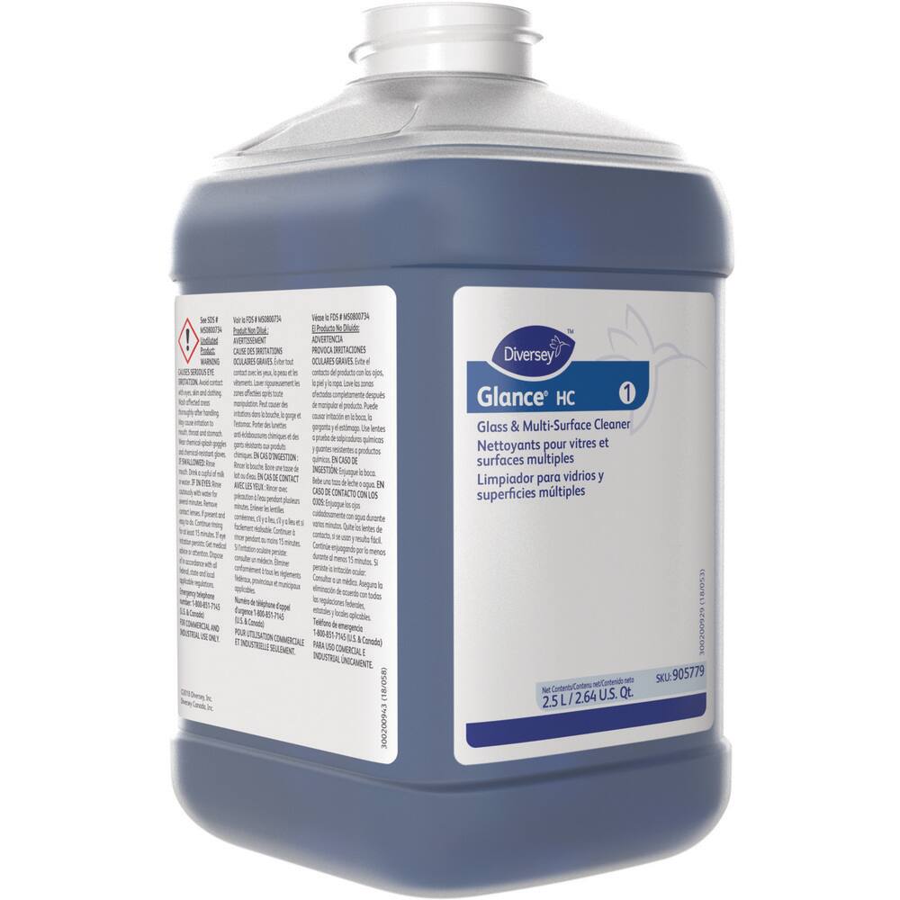 Diversey Glass Cleaners; Form: Liquid; Container Type: Bottle; Solution Type: Concentrated; Container Size: 2.5 L; Scent: Ammonia; Concentrated: Yes - 3006525
