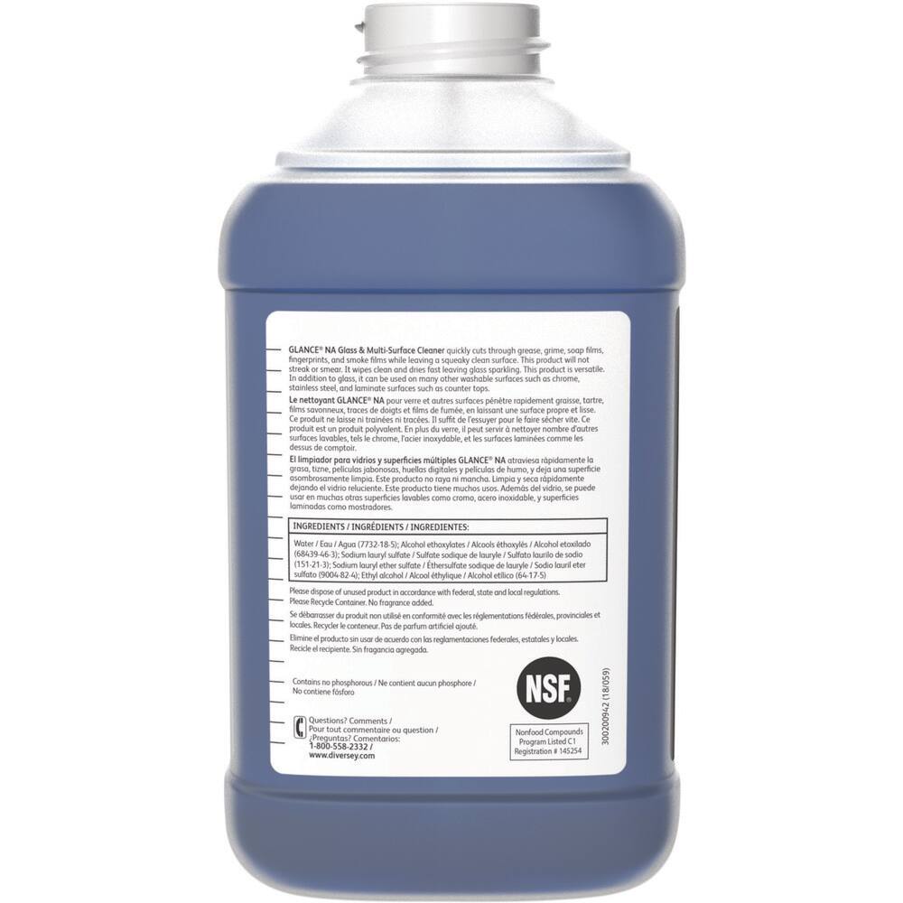 Diversey Glass Cleaners; Form: Liquid; Container Type: Bottle; Solution Type: Concentrated; Container Size: 2.5 L; Scent: Ammonia; Concentrated: Yes - 3006525