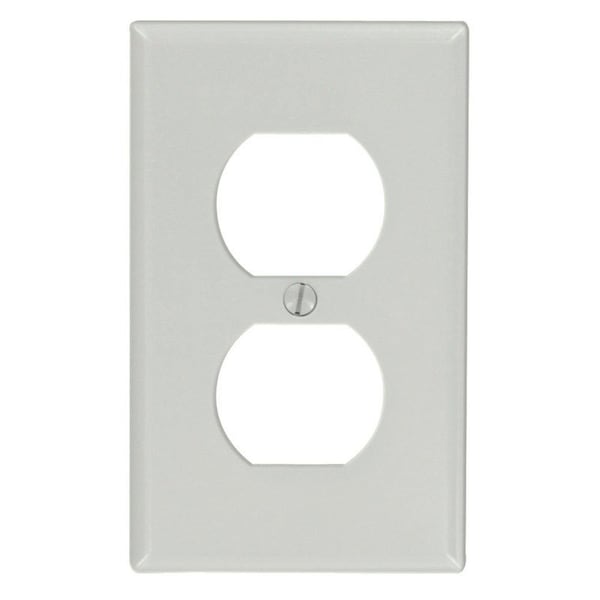 Leviton Leviton Gray 1 gang Thermoset Plastic Duplex Wall Plate - 87003-000