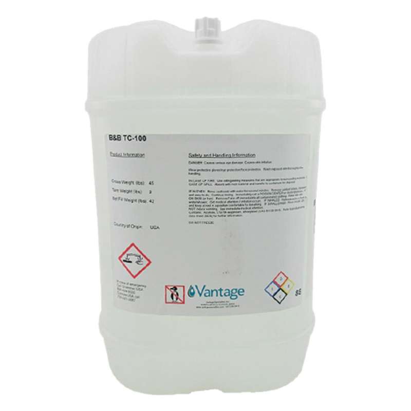 Vantage B&B TC-100, Concentrated Aqueous Gas Path Cleaner, 5 gal pail - 10202494-38800