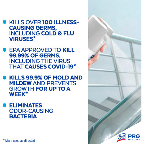 Professional Lysol Professional LYSOL® Brand Disinfectant Spray, Original Scent, 19 oz Aerosol Spray, 12/Carton - WB615158
