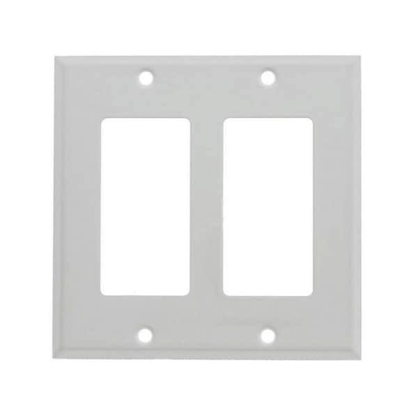 Mulberry Number of Gangs: 2 Steel, Semi-Gloss Finish, White - 86402
