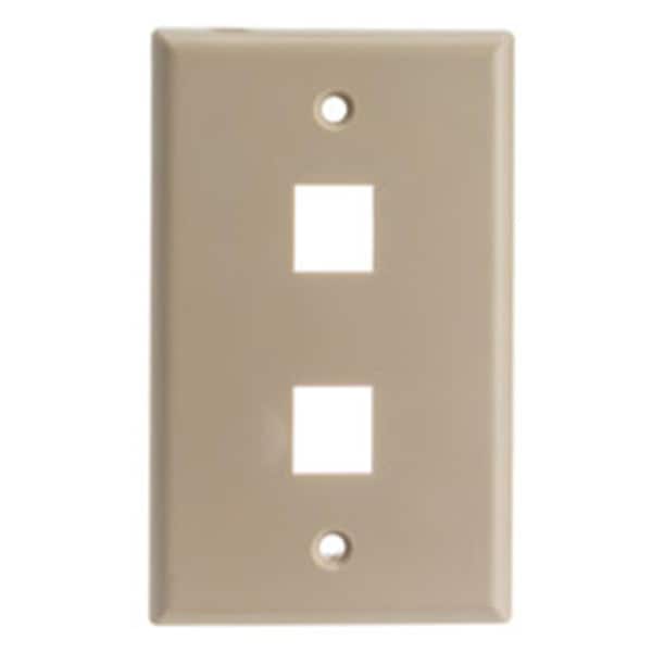 Cable Wholesale 1 Keystone Jack, Single Gang Decora Wall Plate Insert - White - 302-1D-W