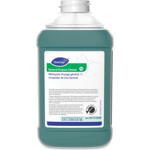 Diversey Diversey™ General Purpose Cleaner, Citrus Scent, 2.5 L Bottle, 2/Case - WBB3178441