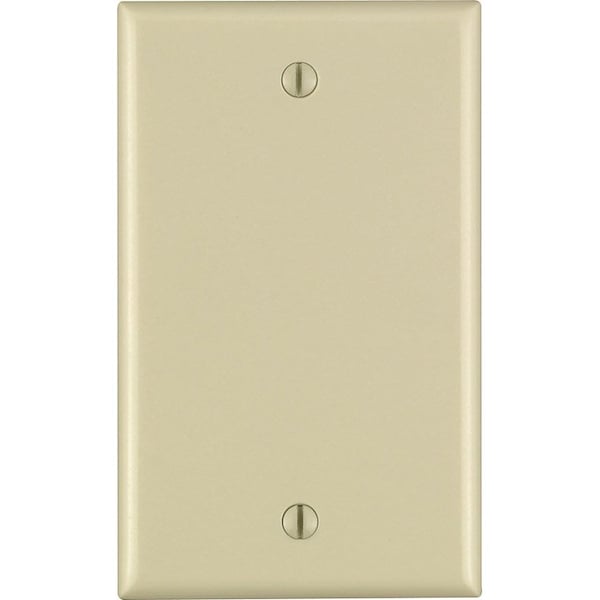Leviton Ivory 1 gang Thermoset Plastic Blank Wall Plate - 86014-000
