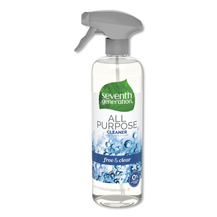Seventh Generation Natural All-Purpose Cleaner, Free And Clear/Unscented, 23 Oz Trigger Spray Bottle - AF7987