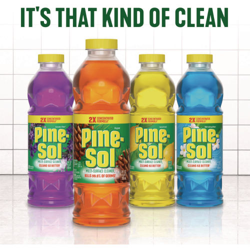 Pine-Sol Pine-Sol® Multi-Surface Cleaner Concentrated, Lemon Fresh Scent, 14 oz. Bottle, 12/Case - WBB3172935