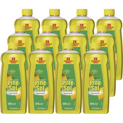 Pine-Sol Pine-Sol® Multi-Surface Cleaner Concentrated, Lemon Fresh Scent, 14 oz. Bottle, 12/Case - WBB3172935