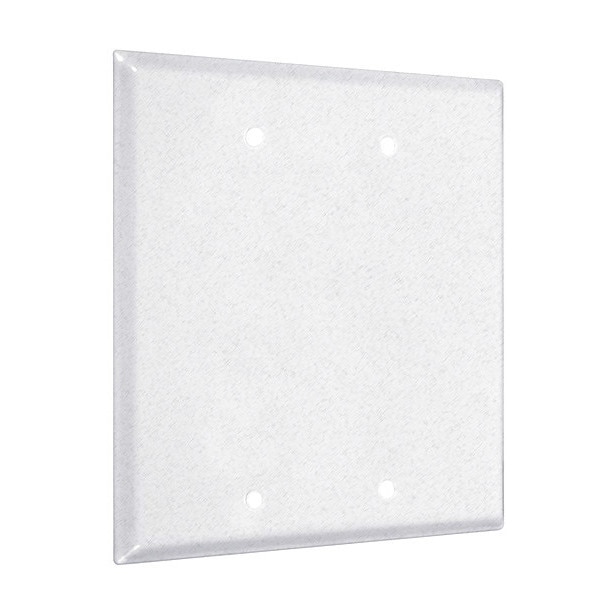 Taymac 2-Blank Standard Wall Plates, Number of Gangs: 2 Metal, Textured Finish, White - WTW-BB