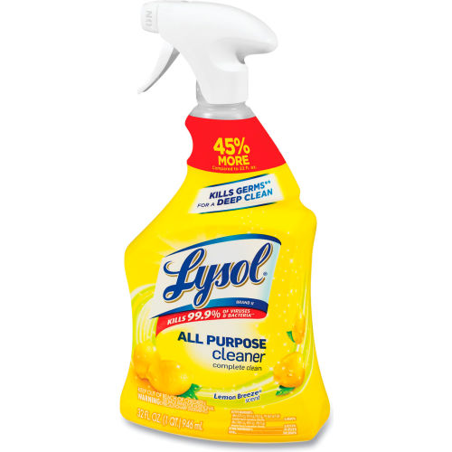 Lysol Lysol® All-Purpose Cleaner, Lemon, 32 oz. Trigger Spray Bottle, 12 Bottles - 75352 - WBB567226