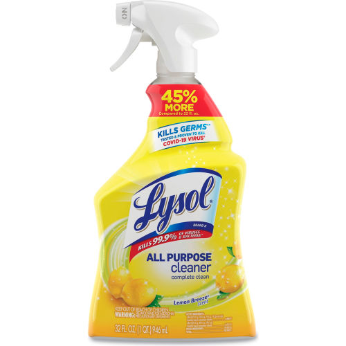 Lysol Lysol® All-Purpose Cleaner, Lemon, 32 oz. Trigger Spray Bottle, 12 Bottles - 75352 - WBB567226