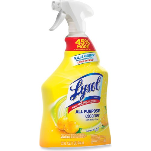 Lysol Lysol® All-Purpose Cleaner, Lemon, 32 oz. Trigger Spray Bottle, 12 Bottles - 75352 - WBB567226