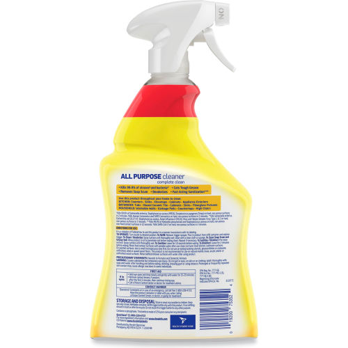 Lysol Lysol® All-Purpose Cleaner, Lemon, 32 oz. Trigger Spray Bottle, 12 Bottles - 75352 - WBB567226