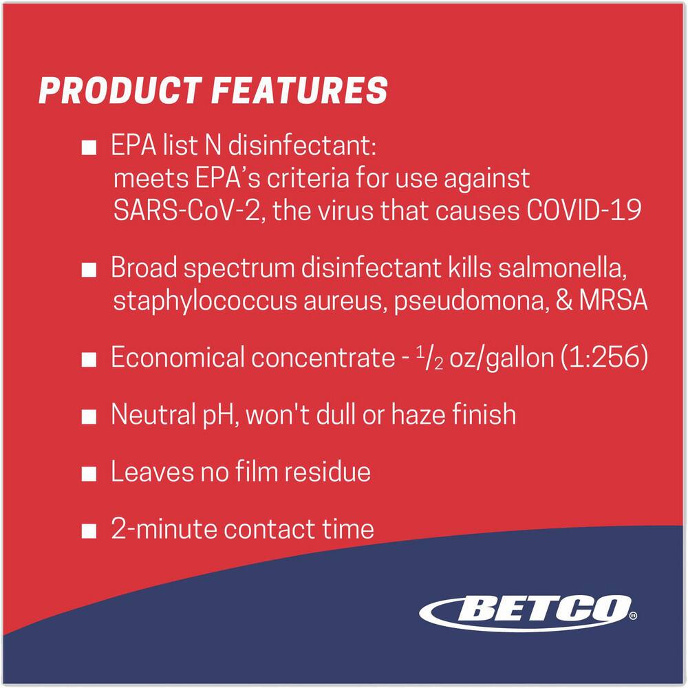 Betco All-Purpose Cleaner:  67.6 oz, Bottle,  Disinfectant - 5771936