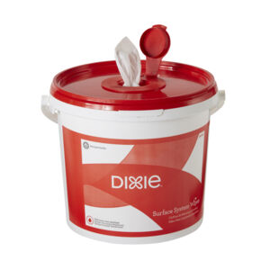 Georgia-Pacific 7-3/4"L x 7-3/4"W White/Red Plastic Wiper Bucket - 921790395