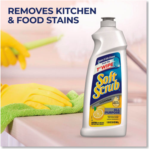 Soft Scrub Soft Scrub® Soft Cleanser, Lemon, 36 oz. Bottle, 6 Bottles - 15020 - WBB260576