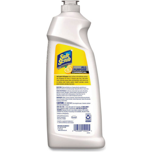 Soft Scrub Soft Scrub® Soft Cleanser, Lemon, 36 oz. Bottle, 6 Bottles - 15020 - WBB260576