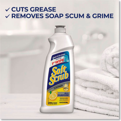 Soft Scrub Soft Scrub® Soft Cleanser, Lemon, 36 oz. Bottle, 6 Bottles - 15020 - WBB260576
