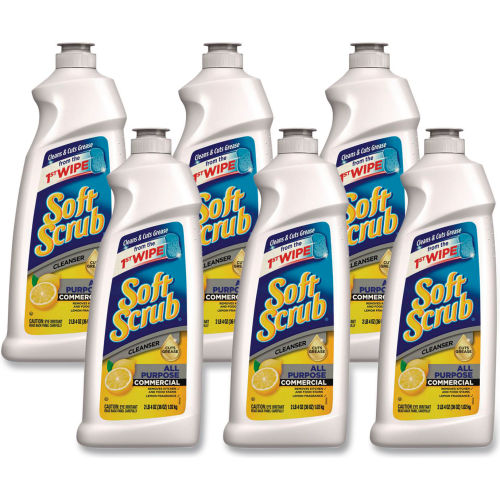 Soft Scrub Soft Scrub® Soft Cleanser, Lemon, 36 oz. Bottle, 6 Bottles - 15020 - WBB260576