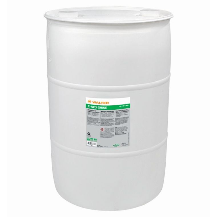 Walter Surface Technologies Walter 53G408 Bio-Circle E-Nox Shine Stainless Steel Cleaner/Protector 208 Liter - WAL-53G408